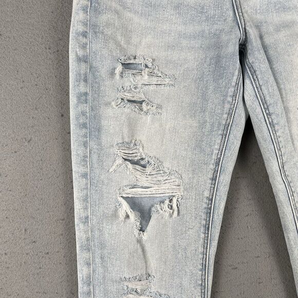 American Eagle Jeans Women’s 4 Mom Jean Stretch Light Wash High Rise - Picture 5 of 16